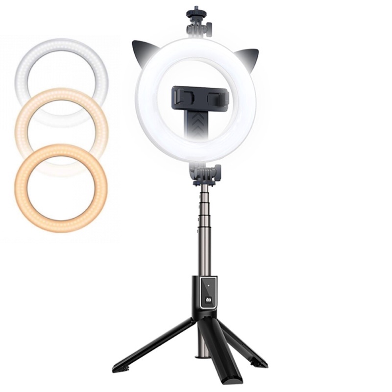CP X3 LED 16cm Заряжаемая Selfie Лампа с BT Пультом & Ручкой + Напольным штативом 20-90cm + Держатель телефона