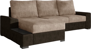 Kampinė sofa Negro Dora 28, Dora 21, ruda/smėlio, kairinė, 160 x 245 cm x 90 cm