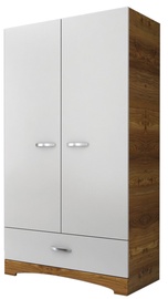 Skapis Kalune Design F4 527, balta/valriekstu, 81 cm x 45.8 cm x 181 cm