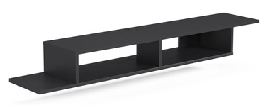 TV galds Kalune Design Numudio, melna, 141 cm x 30 cm x 18 cm