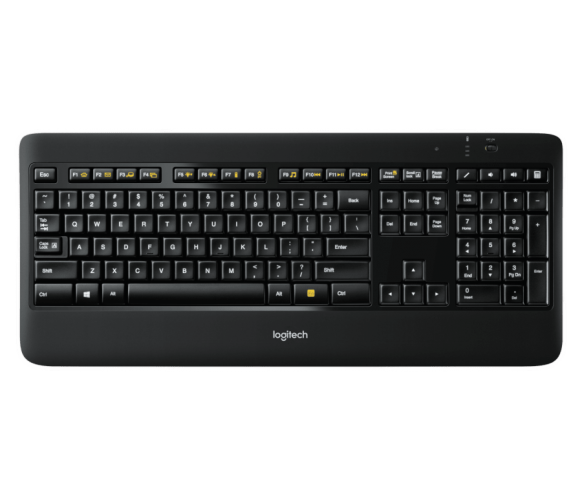 Клавиатура Logitech K800 EN, черный, беспроводная