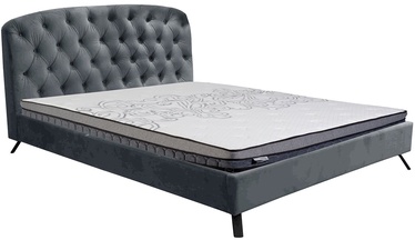 Кровать Home4you Aurora Harmony K106541, 160 x 200 cm, серый, с матрасом, с решеткой