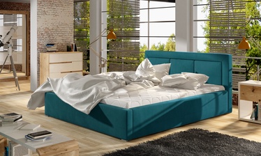 Кровать двухместная Belluno Mat Velvet 75, 160 x 200 cm, синий
