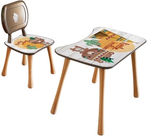 Комплект мебели для детской комнаты Kalune Design PSTE10-CHR-SET, коричневый/белый