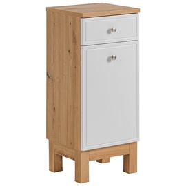 Шкаф для ванной Hakano Jero, белый/дубовый, 33 x 35 см x 86.5 см