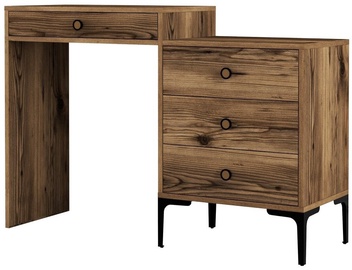 Kosmētikas galds Kalune Design Lizbon 553, valriekstu, 40 cm x 124 cm x 84.7 cm