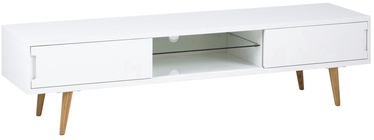 ТВ стол Actona Elise, белый/дубовый, 1800 мм x 450 мм x 460 мм