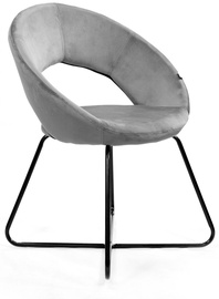 Atzveltnes krēsls Homla Basic Jared, pelēka, 63 cm x 73 cm x 84 cm