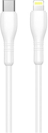 Кабель Jellico B9, Lightning/USB-C, 1 м, белый, 30 Вт