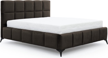 Кровать Mist Velvetmat 22, 160 x 200 cm, темно коричневый, с решеткой