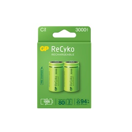 Uzlādējamās baterijas GP GPRHC30CB025, C, 3000 mAh, 2 gab.