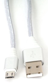 Kabelis Omega MicroUSB - USB Micro USB, USB, 1 m, sidabro