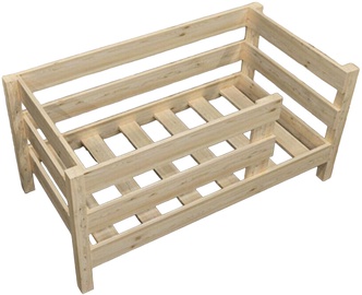 Детская кровать Kalune Design Ida Lacqured 90, светло-коричневый, 195 x 95 см