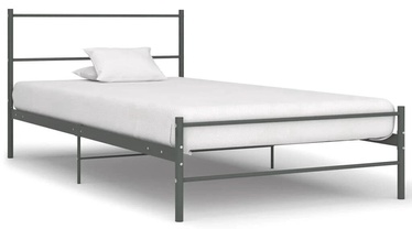 Voodi VLX Metal 286493, 205 x 97 cm, hall (kahjustatud pakend)