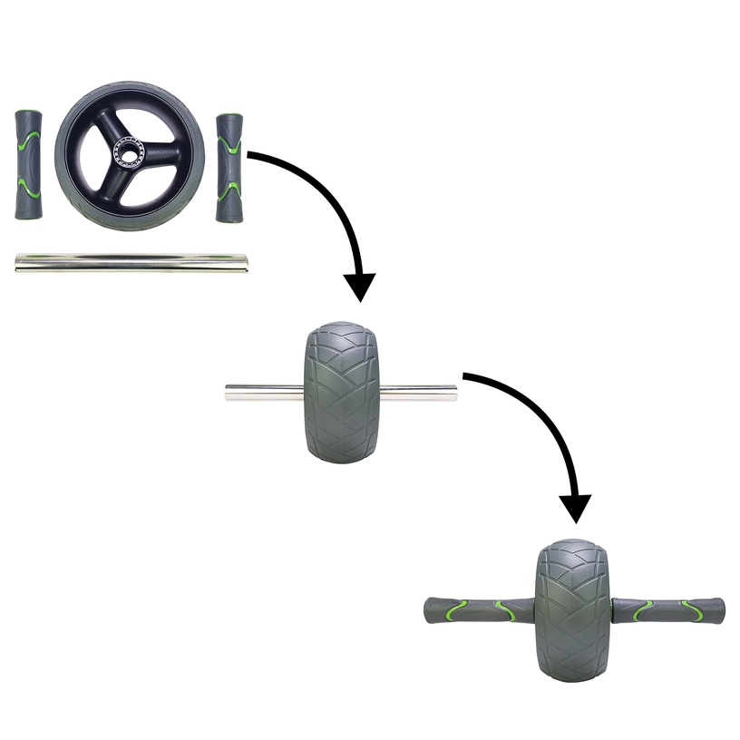 Kõhulihaste rull Tunturi Exercise Wheel Deluxe 14TUSFU305, 43 cm, 1 kg