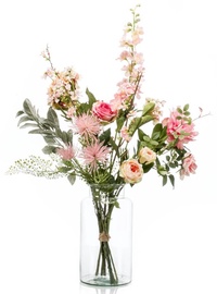 Dirbtinių gėlių puokštė VLX Pretty Pink, įvairių spalvų, 80 cm