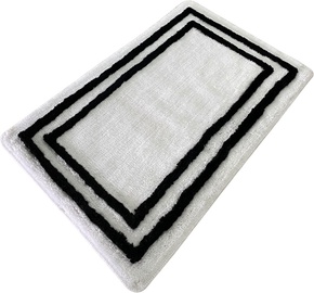 Vannas istabas paklājs Foutastic Duplici 359CHL4735, balta/melna, 100 cm x 60 cm