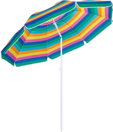 Pludmales lietussargs Master Grill & Party JKB05, 200 cm, daudzkrāsaina
