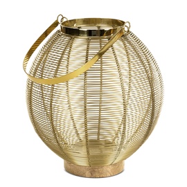 Küünlahoidja Mela 04, metall, Ø 27 cm, 29 cm, kuldne