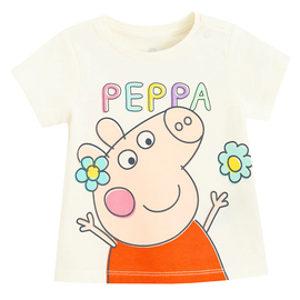 T-krekls pavasaris/vasara, mazuļiem Cool Club Peppa Pig LCG2801351, krēmkrāsa, 68 cm