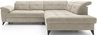 Stūra dīvāns Inferne Aura 18, bēša, labais, 297 x 210 cm x 107 cm