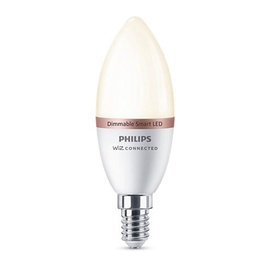 Лампочка Philips Wiz LED, C37, теплый белый, E14, 4.9 Вт, 345 лм