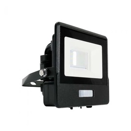 Prožektors V-TAC Floodlight, 10 W, 735 lm, 4000 °K, IP65, melna