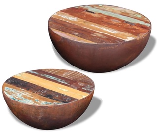 Kohvilaud VLX Solid Reclaimed Wood Two Piece Bowl, pruun, 600 mm x 600 mm x 300 mm