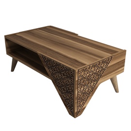 Журнальный столик Kalune Design Beril, коричневый, 58 см x 105 см x 40 см