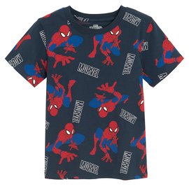 T-krekls pavasaris/vasara, bērniem Cool Club Spider Man LCB2810889, tumši zila, 134 cm