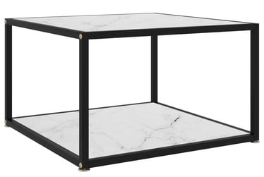 Kafijas galdiņš VLX Coffee Table, balta/melna, 600 mm x 600 mm x 350 mm