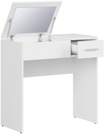 Kosmētikas galds Nepo Plus S435-TOL1K1S-BI, balta, 80 cm x 40 cm x 79.5 cm, with mirror
