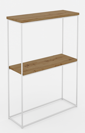 Konsoollaud ADRK Velo, pruun/valge, 20 cm x 60 cm x 80 cm