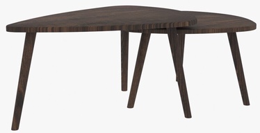 Набор журнальных столиков Kalune Design DZ052, ореховый, 45 см x 90 см x 45 см