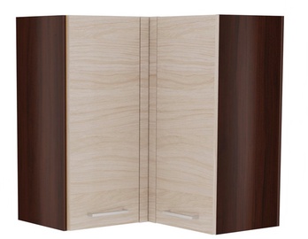 Ülemine köögikapp Bodzio Loara KLSNG-LA/P/OR Glossy, beež/pähklipuu, 650 mm x 650 mm x 720 mm