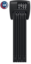 Velosipēda slēdzene Abus Bordo 6000C/90 LED BK SH, melna, 900 mm x 69 mm