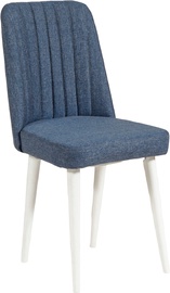 Ēdamistabas krēsls Kalune Design Vina 1048 869VEL5156, zila/balta, 46 cm x 46 cm x 85 cm