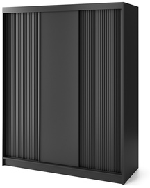 Гардероб Prescco III, черный, 180 см x 220 см x 60 см
