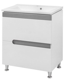 Шкафчик для ванной с раковиной Vento Verona Verona 60, белый/серый, 44 x 58 см x 84 см