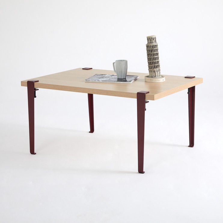 Журнальный столик Kalune Design Neda, коричневый/красный, 60 см x 90 см x 45 см