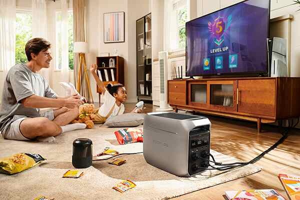 Портативная электростанция EcoFlow Delta 3 Plus, 1800 - 3600 Вт, черный/серый