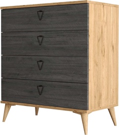 Kummut Kalune Design Versa-Ce 3618, tamm/tumepruun, 45 x 80 cm x 90.8 cm