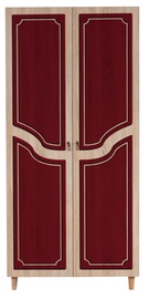 Skapis Kalune Design Stil 621, brūna/sarkana, 90 cm x 52 cm x 192 cm