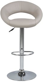 Барный стул Actona Plump, серый/хромовый