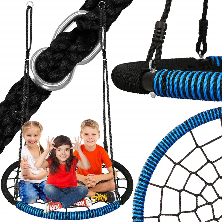 Качели-гнездо Springos Nest Swing, 100 см, синий/черный