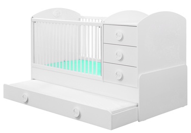 Детская кровать Kalune Design Baby Cotton 813CLK1103, белый, 183 x 89 см
