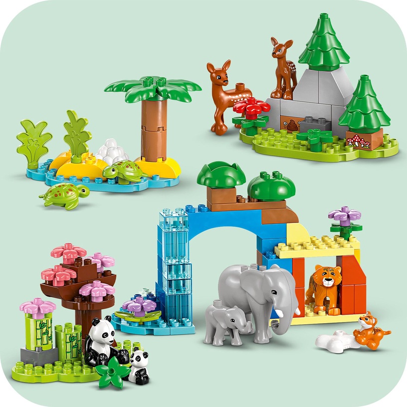 Конструктор LEGO® Duplo 3in1 Wild Animal Families 10446, 92 шт.