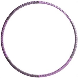 Hula hoop vingrošanas riņķi Fitness Hoop, 850 mm, 1 kg, pelēka/violeta