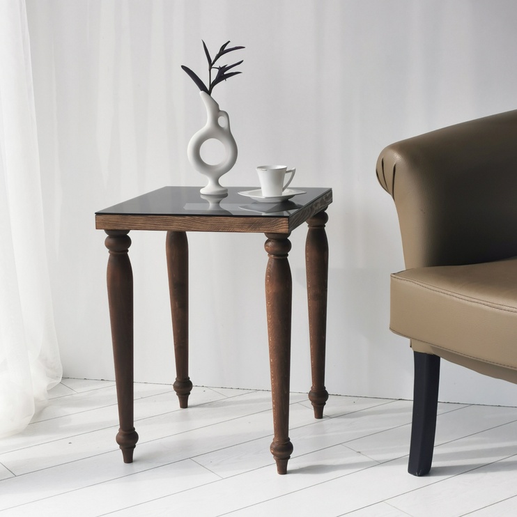 Журнальный столик Kalune Design Tango, ореховый, 40 см x 40 см x 54 см