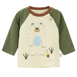 Krekls ar garām piedurknēm, zēniem/mazuļiem Cool Club Little Bear CCB2701267, zaļa/gaiši bēša, 80 cm